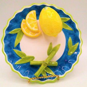 Bella Casa By Ganz 3D Decorative Plate with Lemon